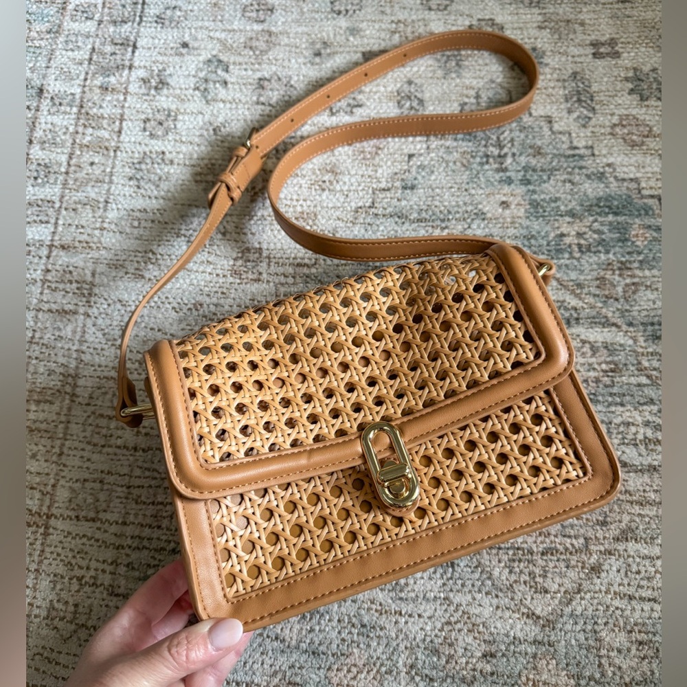 Anthropologie Tan Woven Handbag